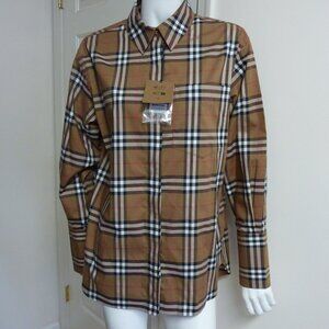 Burberry Women Check Cotton Blend Shirt